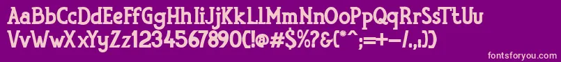 RumouraBoldPersonalUseOnly Font – Pink Fonts on Purple Background