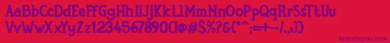 RumouraBoldPersonalUseOnly Font – Purple Fonts on Red Background