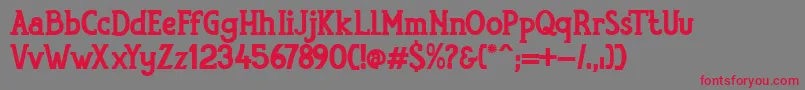 RumouraBoldPersonalUseOnly Font – Red Fonts on Gray Background