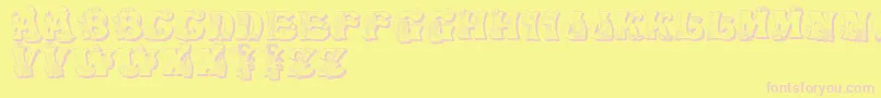 More about KitchenKapers2 Font KitchenKapers2 Font – Pink Fonts on Yellow Background