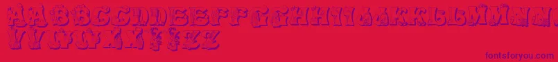 KitchenKapers2 Font – Purple Fonts on Red Background