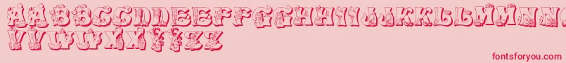 KitchenKapers2 Font – Red Fonts on Pink Background