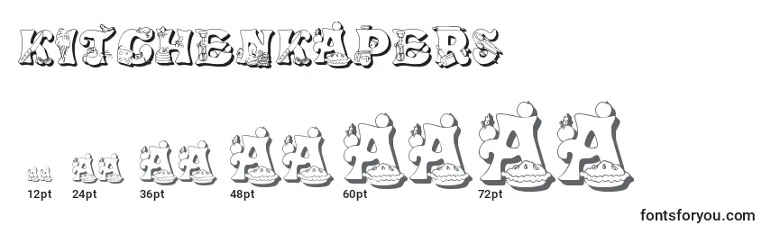 KitchenKapers2 Font Sizes