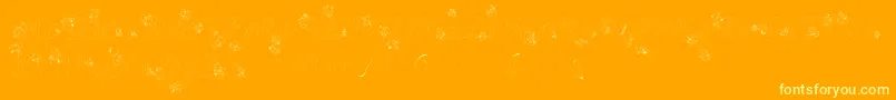 Czcionka Wander – żółte czcionki na pomarańczowym tle