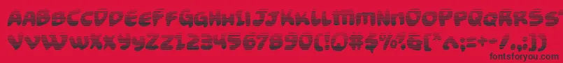 フォントFunnypagesgrad – 赤い背景に黒い文字