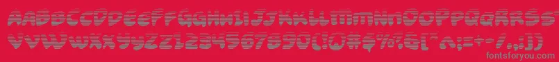 Funnypagesgrad-Schriftart – Graue Schriften auf rotem Hintergrund