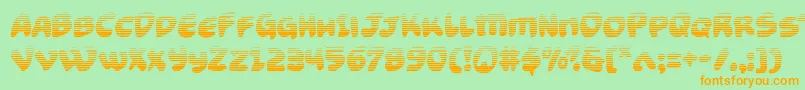 Funnypagesgrad Font – Orange Fonts on Green Background