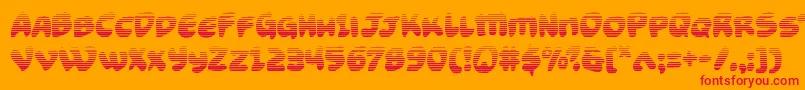 Funnypagesgrad Font – Red Fonts on Orange Background