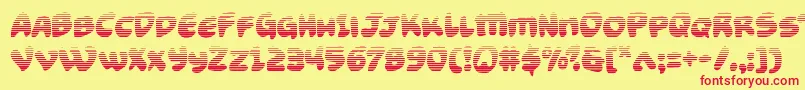 Funnypagesgrad Font – Red Fonts on Yellow Background