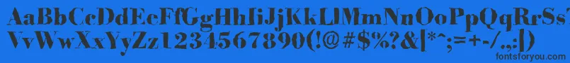 BodonirandomXboldRegular Font – Black Fonts on Blue Background