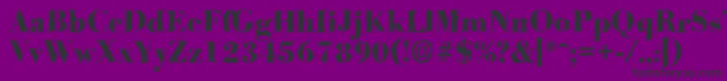 BodonirandomXboldRegular Font – Black Fonts on Purple Background