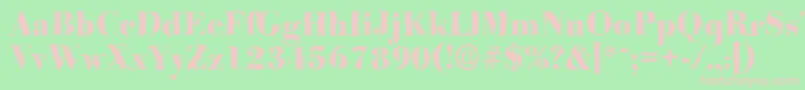 BodonirandomXboldRegular Font – Pink Fonts on Green Background