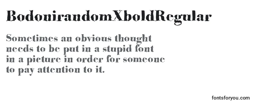 BodonirandomXboldRegular フォントのレビュー