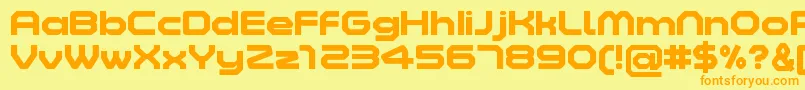 ZeltaSixBoldDemo Font – Orange Fonts on Yellow Background