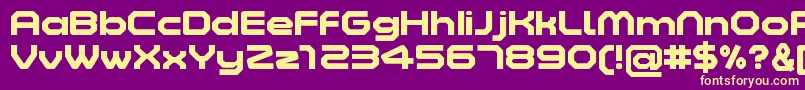ZeltaSixBoldDemo Font – Yellow Fonts on Purple Background