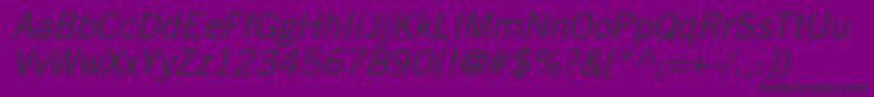 TradegothicltstdObl Font – Black Fonts on Purple Background