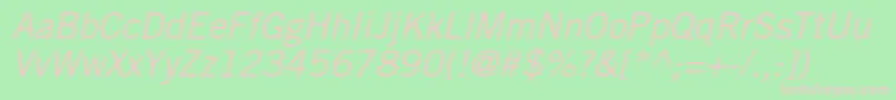 TradegothicltstdObl Font – Pink Fonts on Green Background