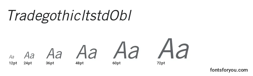 Размеры шрифта TradegothicltstdObl