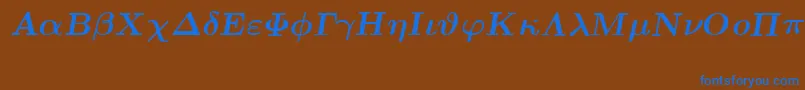 Шрифт EuclidSymbolBoldItalic – синие шрифты на коричневом фоне