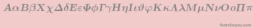 EuclidSymbolBoldItalic Font – Gray Fonts on Pink Background