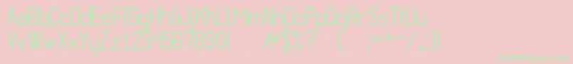 PuenteNuevoSt Font – Green Fonts on Pink Background