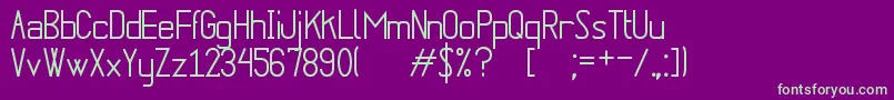 PuenteNuevoSt Font – Green Fonts on Purple Background