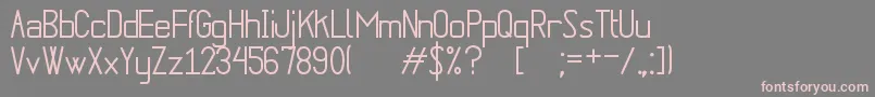 PuenteNuevoSt Font – Pink Fonts on Gray Background