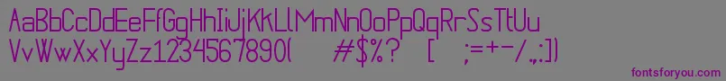 PuenteNuevoSt Font – Purple Fonts on Gray Background