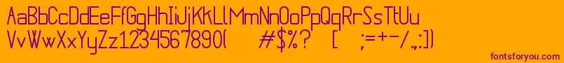 PuenteNuevoSt Font – Purple Fonts on Orange Background