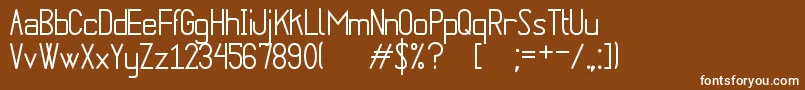 PuenteNuevoStフォントについての詳細 フォントPuenteNuevoSt – 茶色の背景に白い文字