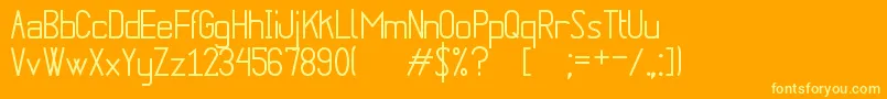 PuenteNuevoSt Font – Yellow Fonts on Orange Background