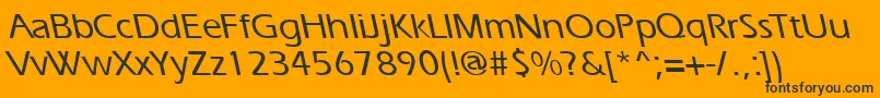 ErgoemediumbsRegular Font – Black Fonts on Orange Background