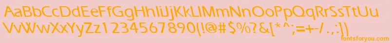 ErgoemediumbsRegular Font – Orange Fonts on Pink Background