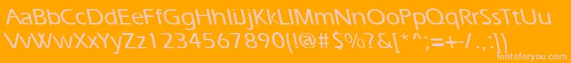 ErgoemediumbsRegular-Schriftart – Rosa Schriften auf orangefarbenem Hintergrund