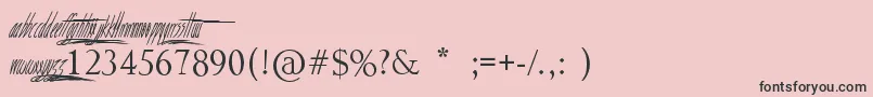 フォントSeeYouTomorrow – ピンクの背景に黒い文字