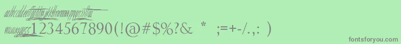 フォントSeeYouTomorrow – 緑の背景に灰色の文字