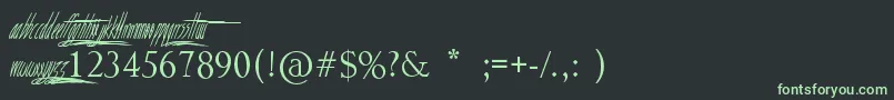 Шрифт SeeYouTomorrow – зелёные шрифты на чёрном фоне