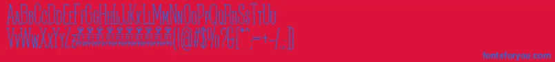 PosteratusRexFfp Font – Blue Fonts on Red Background