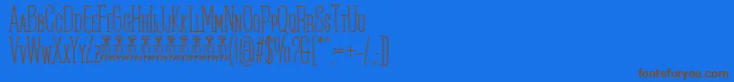 PosteratusRexFfp Font – Brown Fonts on Blue Background