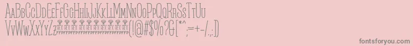 PosteratusRexFfp-Schriftart – Graue Schriften auf rosa Hintergrund