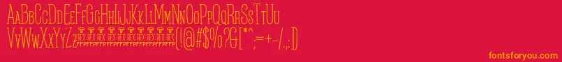PosteratusRexFfp Font – Orange Fonts on Red Background