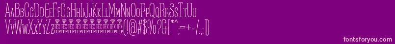 PosteratusRexFfp Font – Pink Fonts on Purple Background