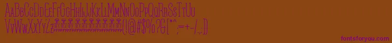 PosteratusRexFfp Font – Purple Fonts on Brown Background