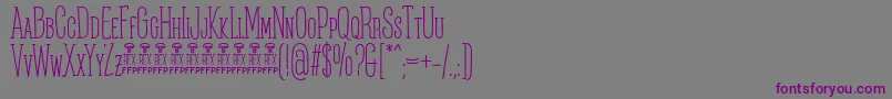 PosteratusRexFfp Font – Purple Fonts on Gray Background