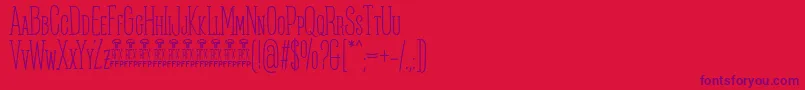 PosteratusRexFfp Font – Purple Fonts on Red Background