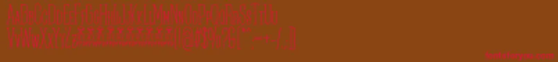 PosteratusRexFfp Font – Red Fonts on Brown Background