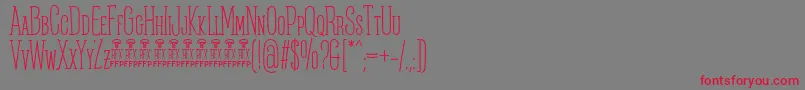 フォントPosteratusRexFfp – 赤い文字の灰色の背景
