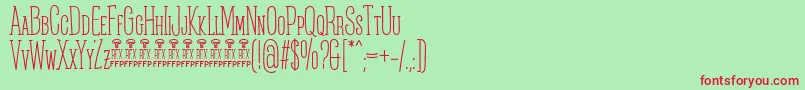PosteratusRexFfp Font – Red Fonts on Green Background