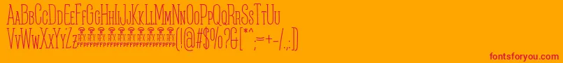 PosteratusRexFfp Font – Red Fonts on Orange Background