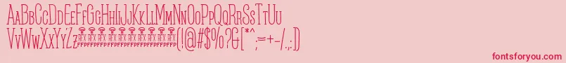 PosteratusRexFfp Font – Red Fonts on Pink Background